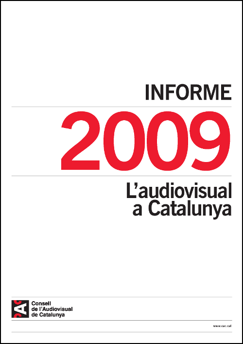PORTADA INFORME SOBRE  L'AUDIOVISUAL A CATALUNYA 2009