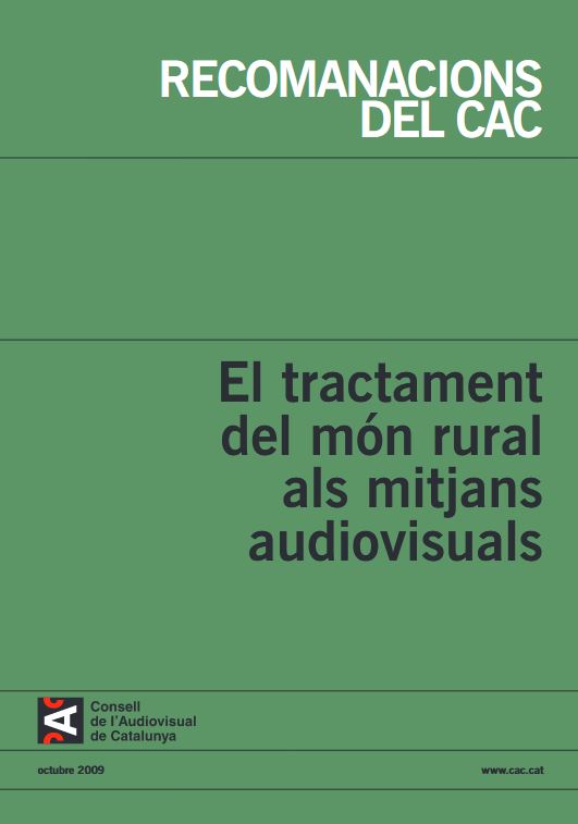 PORTADA TRACTAMENT  MON RURAL 2009