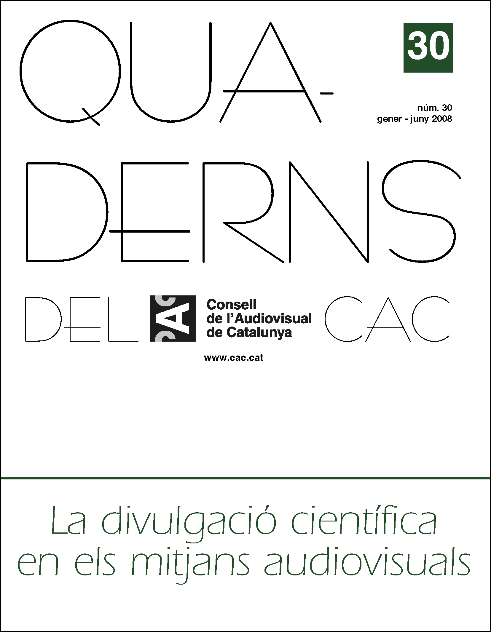 Portada Quaderns del CAC núm. 30