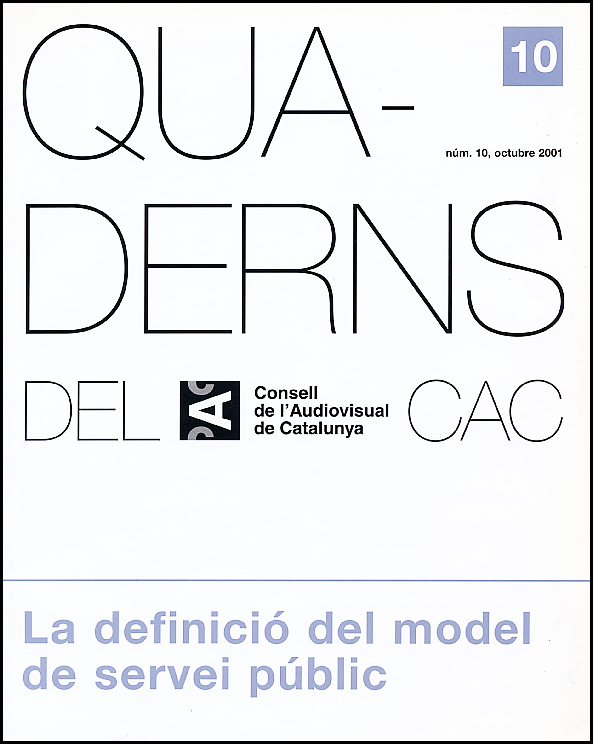 PORTADA QUADERNS DEL CAC NÚM. 10