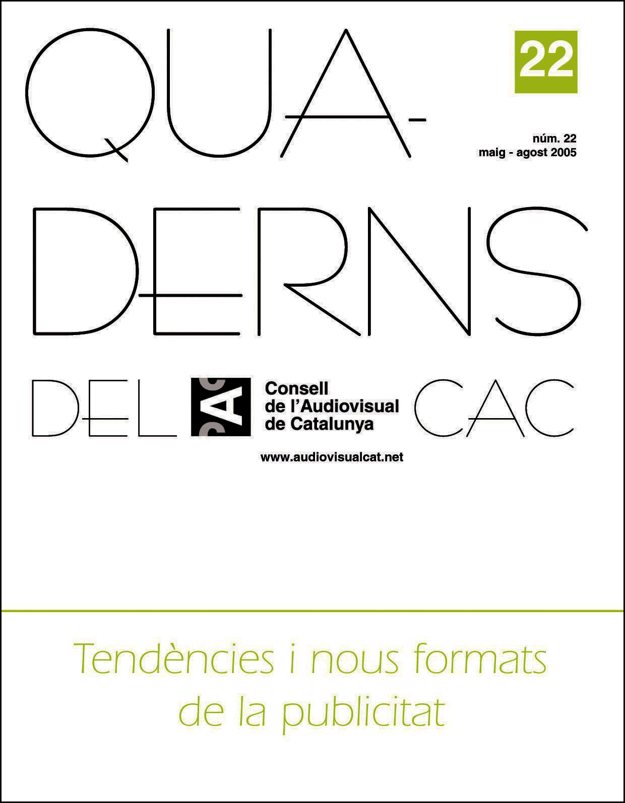 PORTADA QUADERNS DEL CAC NÚM. 22