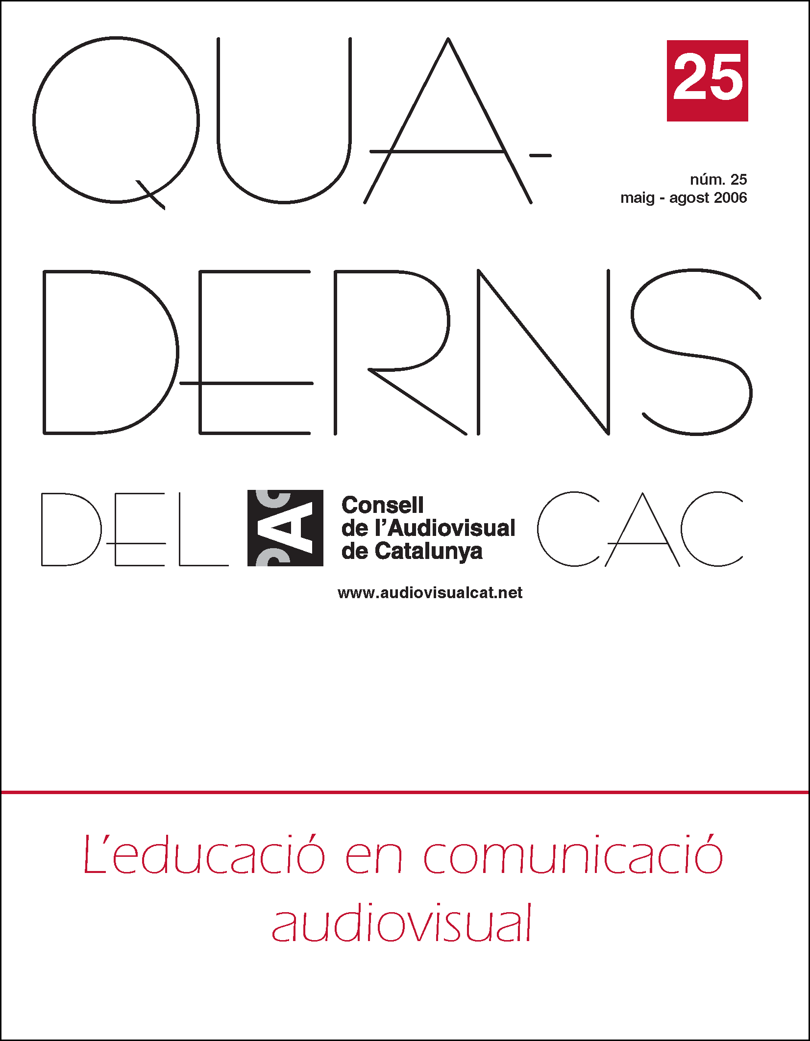 PORTADA QUADERNS DEL CAC NÚM. 25