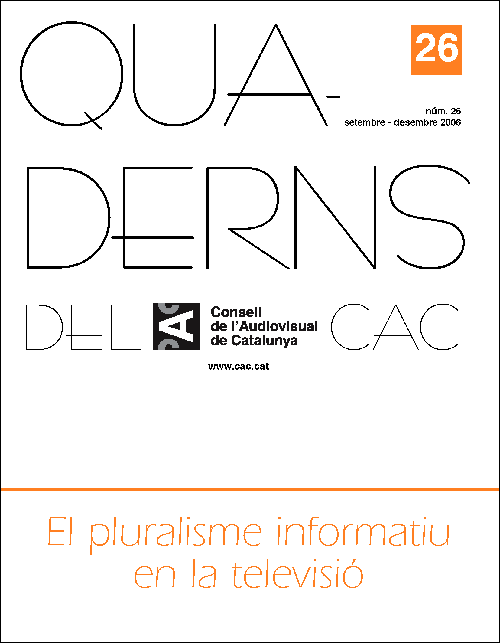 PORTADA QUADERNS DEL CAC NÚM. 26