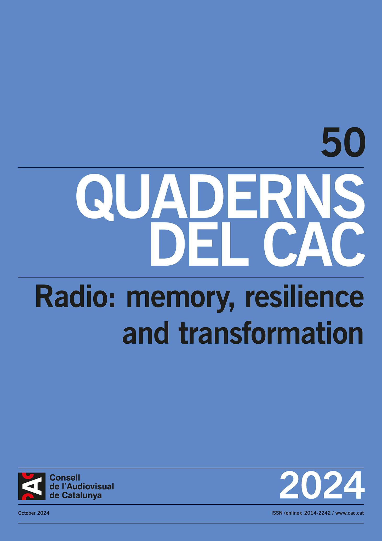 Cover Quaderns del CAC 50 English