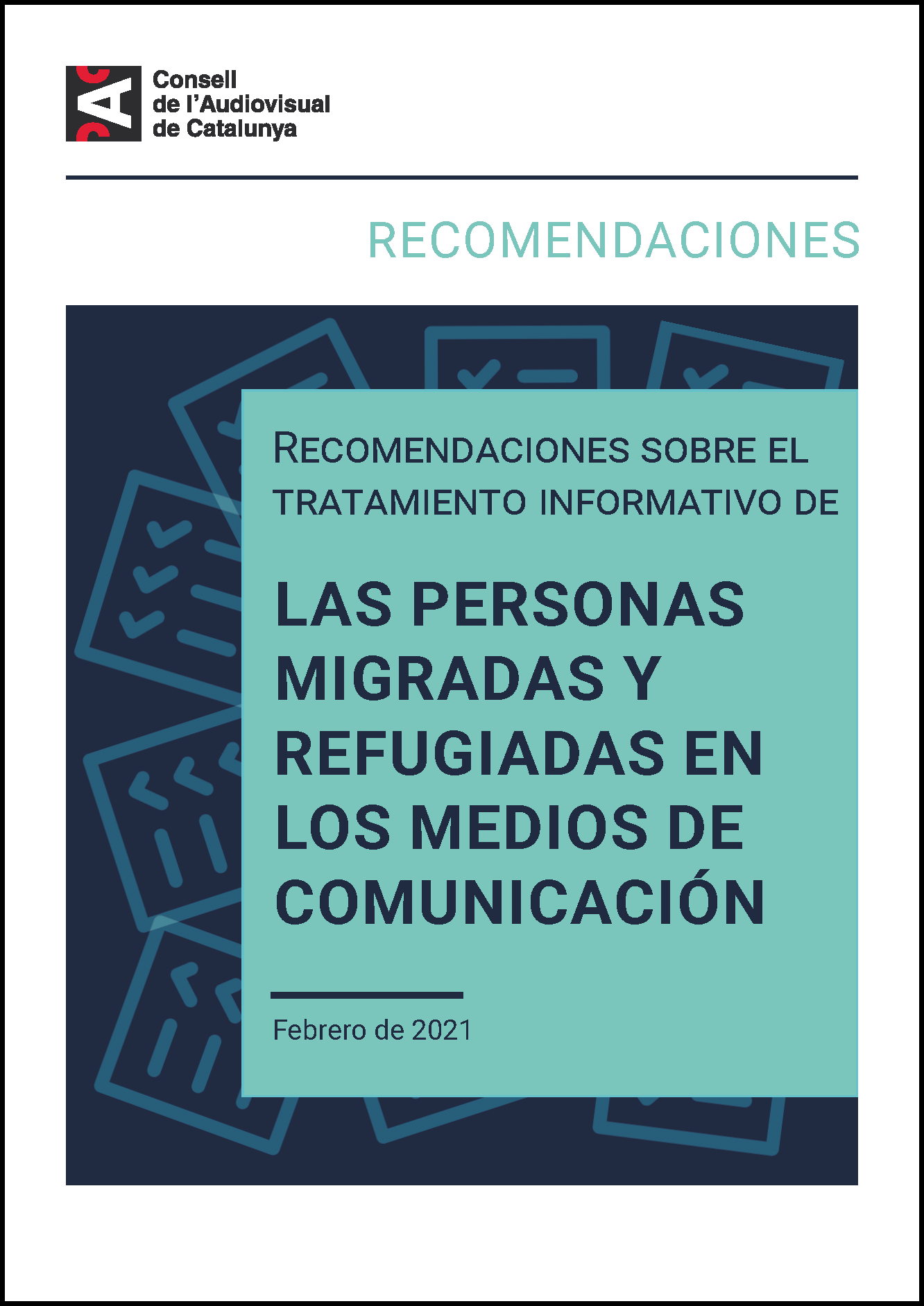 Portada recomendaciones personas migradas y refugiadas medios