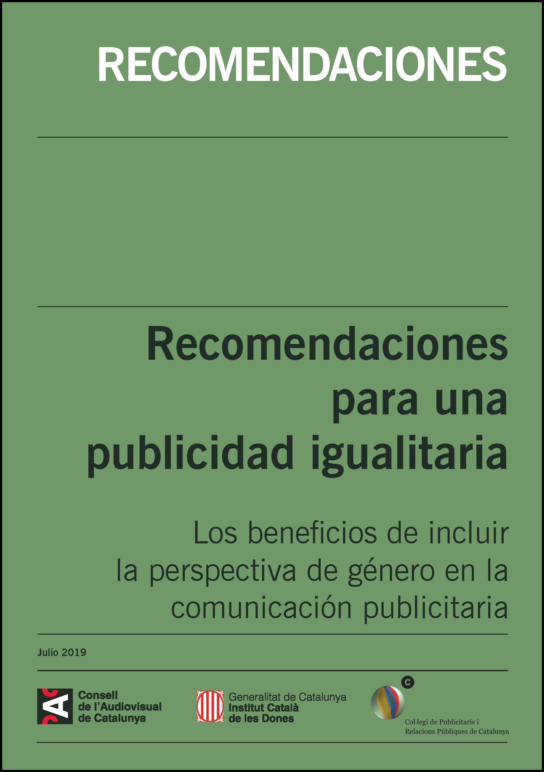 Portada recomendaciones publicidad igualitaria