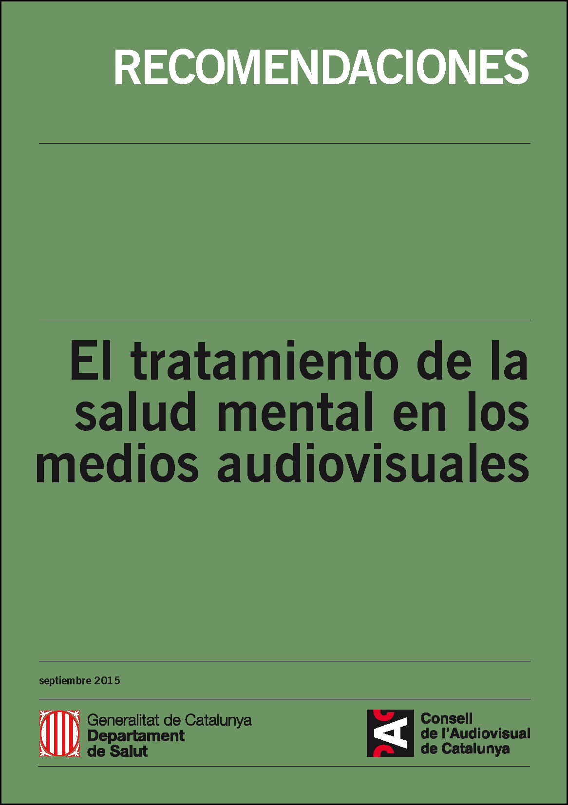 Portada recomendaciones salud mental
