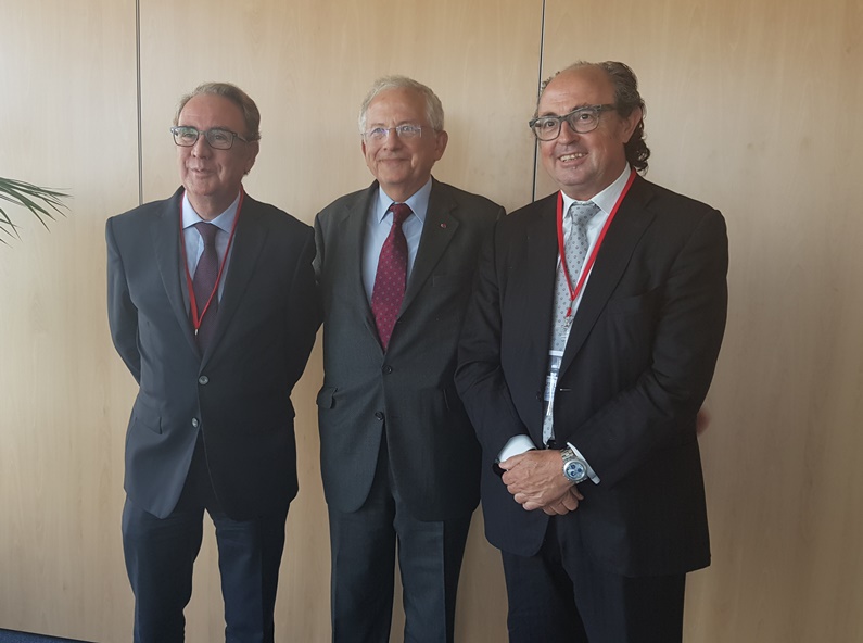 Roger Loppacher (esquerra), Olivier Schrameck i Josep Maria Guinart