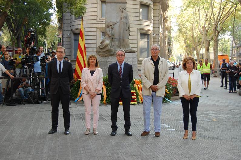 Daniel Hernández (esquerra), Carme Figueras, Roger Loppacher, Salvador Alsius, Maria Teresa Martí.