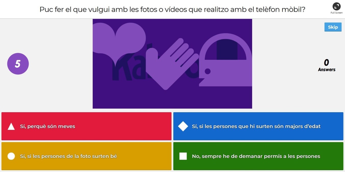 imatge kahoot eduCAC respon