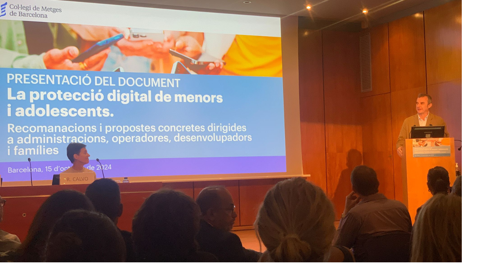 imatge de la presentació del programa de prevenció del col·legi de metges de barcelona