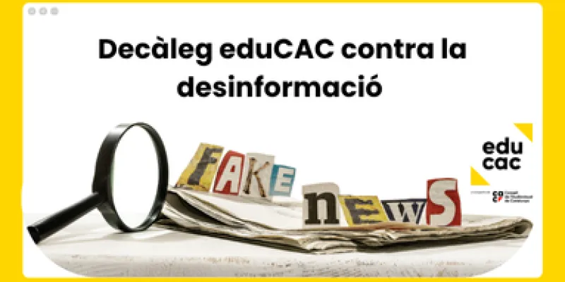 portada decàleg desinformació eduCAC