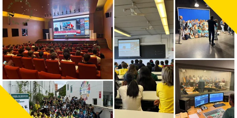 foto collage de les sessions de canal de reporters